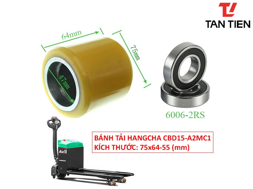 Bánh Tải Xe Nâng HANGCHA 75x64
